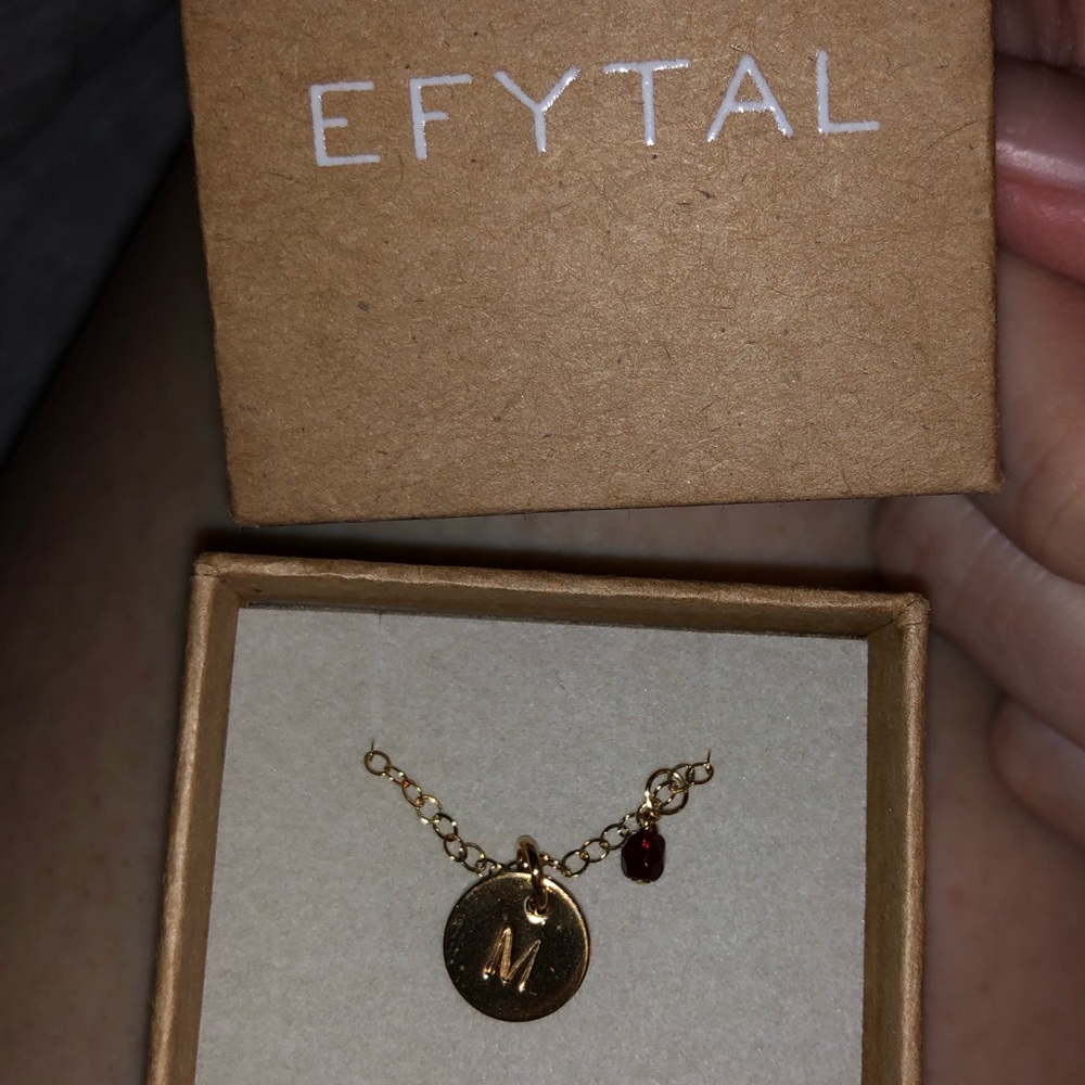 M letter necklace
